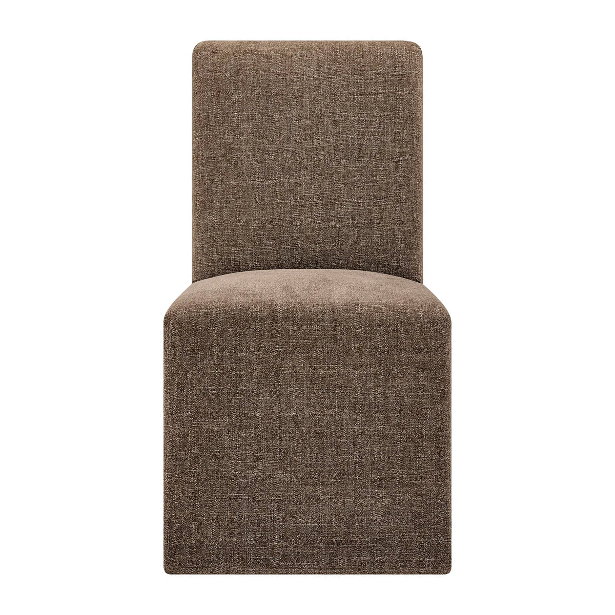 Aster Slub Weave Fabric Slipcovered Dining Chairs Set of 2