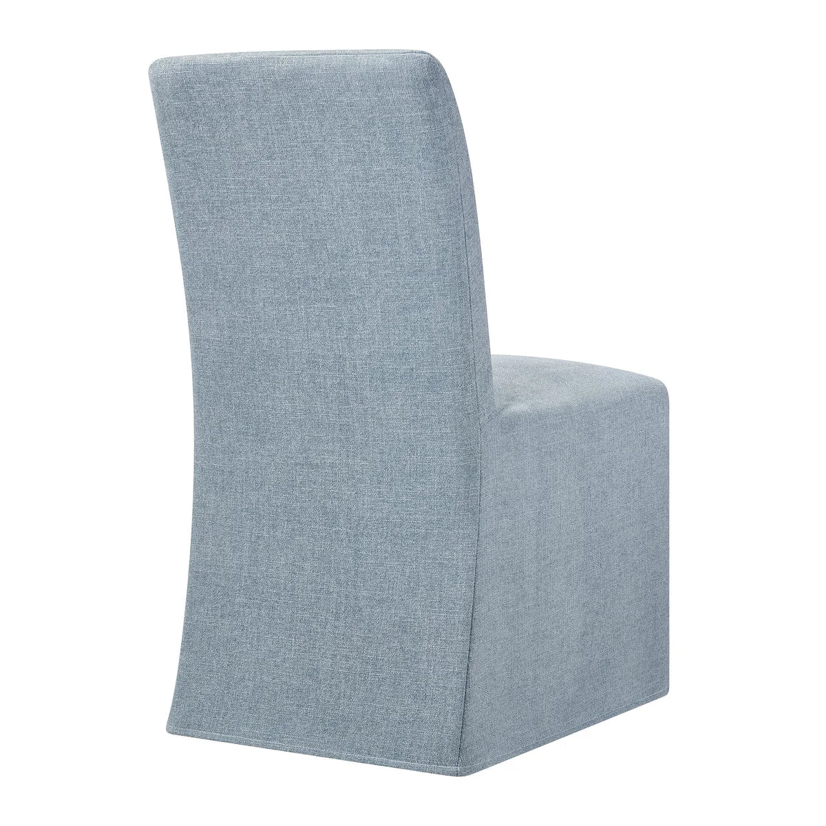 Aster Slub Weave Fabric Slipcovered Dining Chairs Set of 2