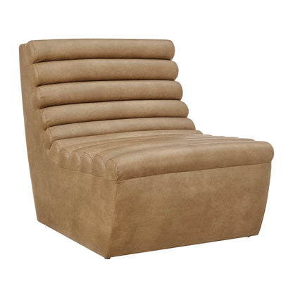 Corbin Vegan Leather Armless Accent Chair