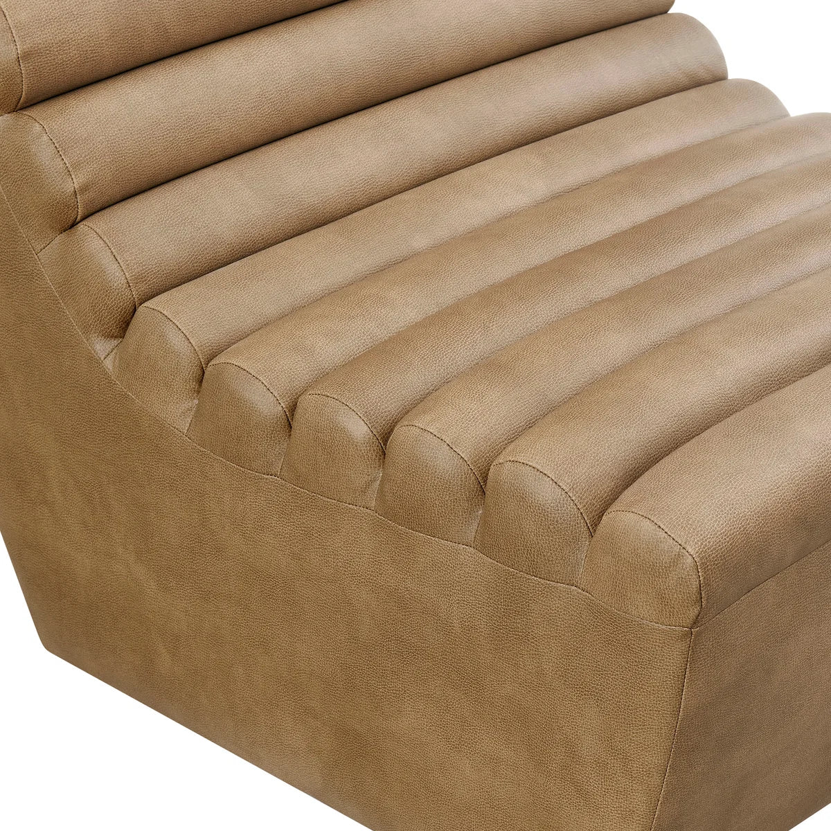 Corbin Vegan Leather Armless Accent Chair