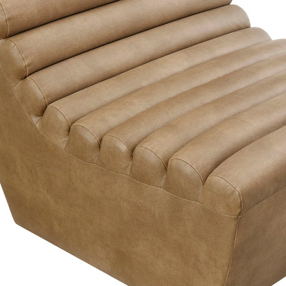 Corbin Vegan Leather Armless Accent Chair