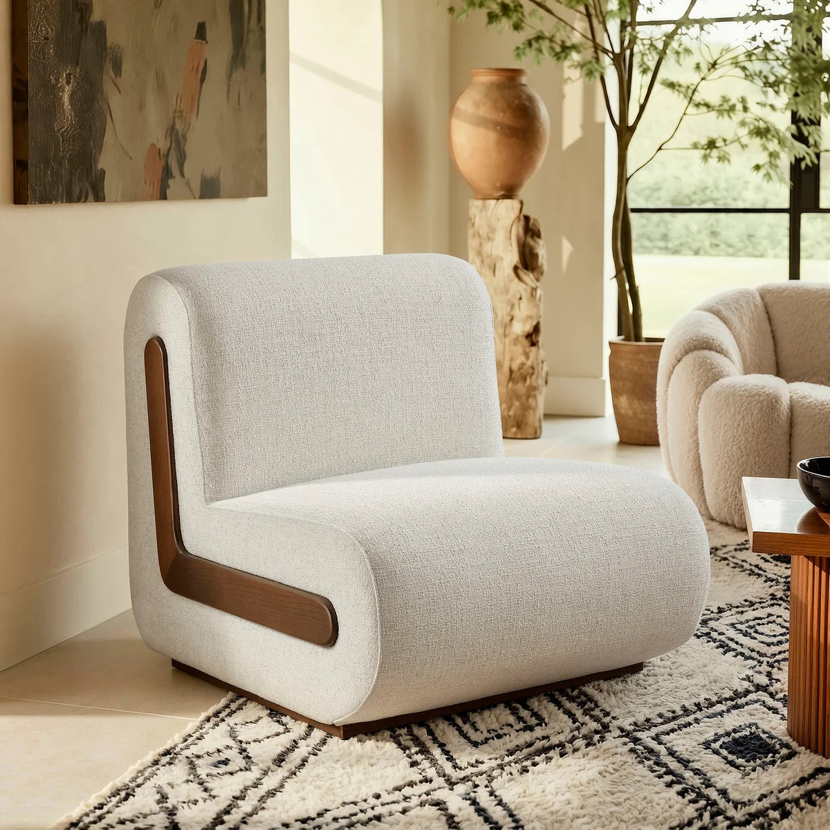 Denby Linen Blend Accent Chair