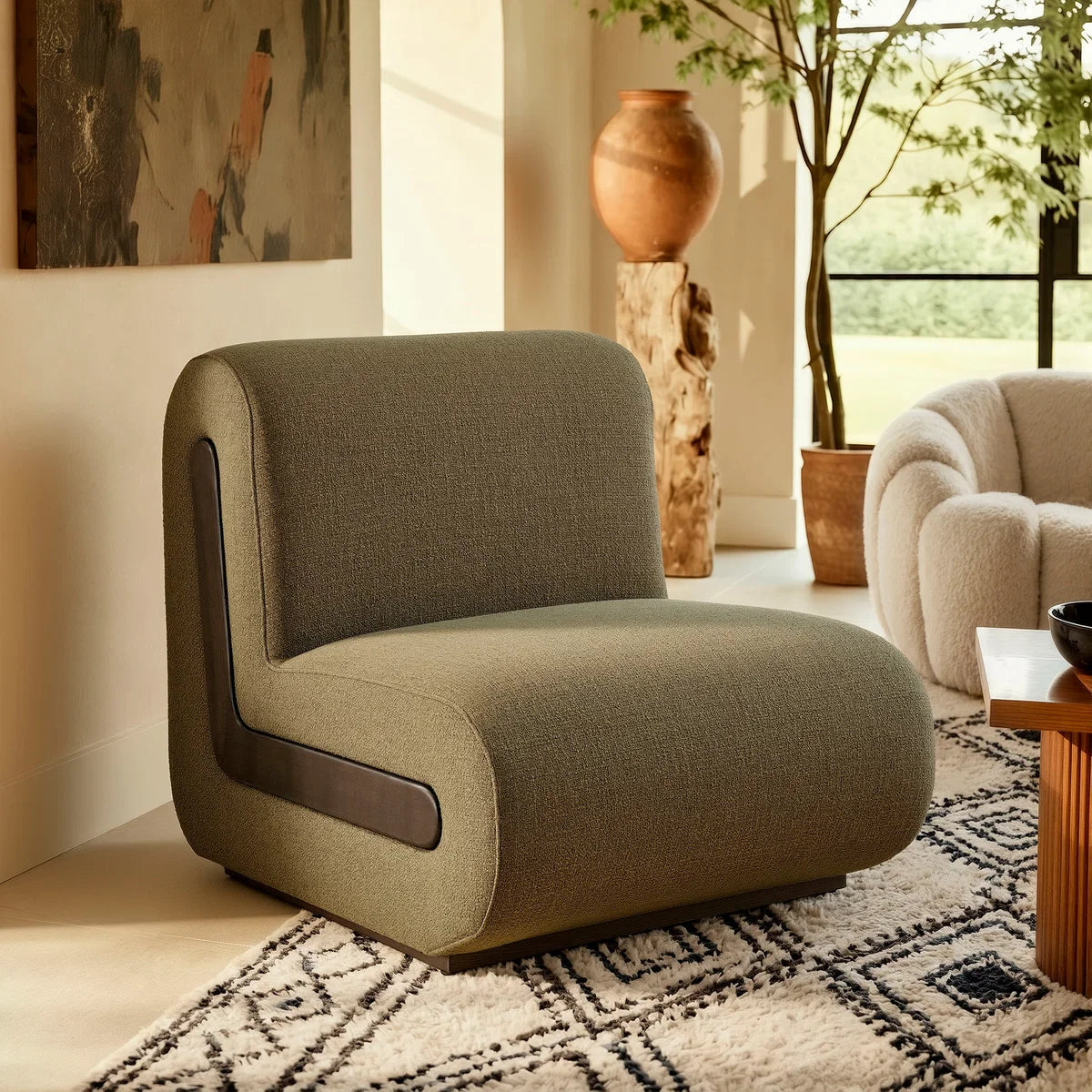 Denby Linen Blend Accent Chair