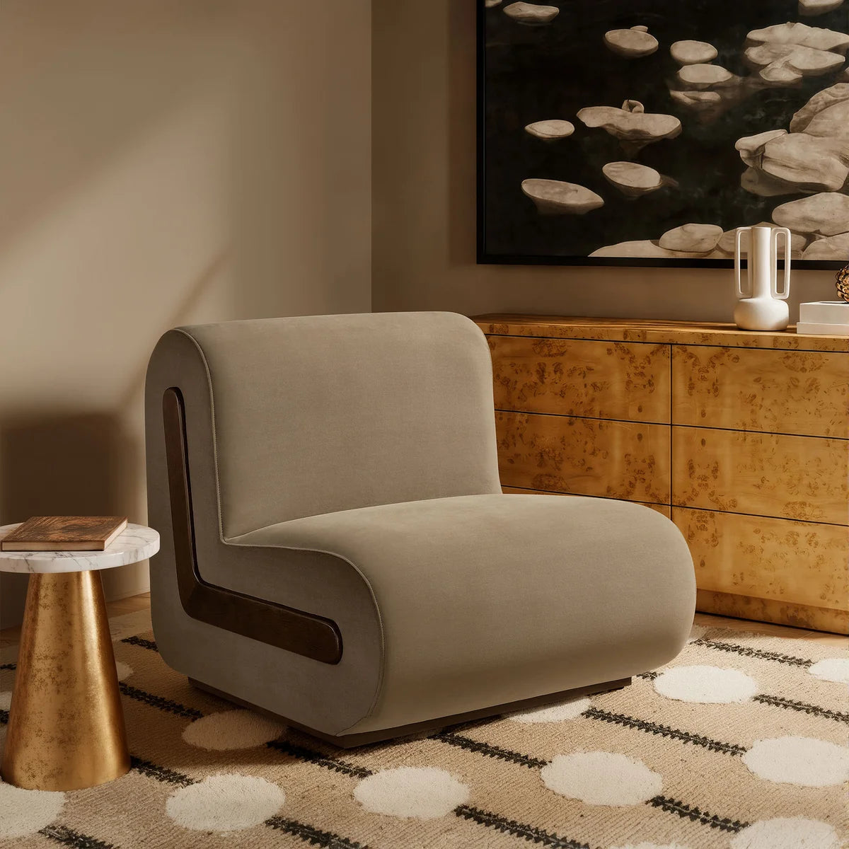 Denby Performance Velvet Accent Chair