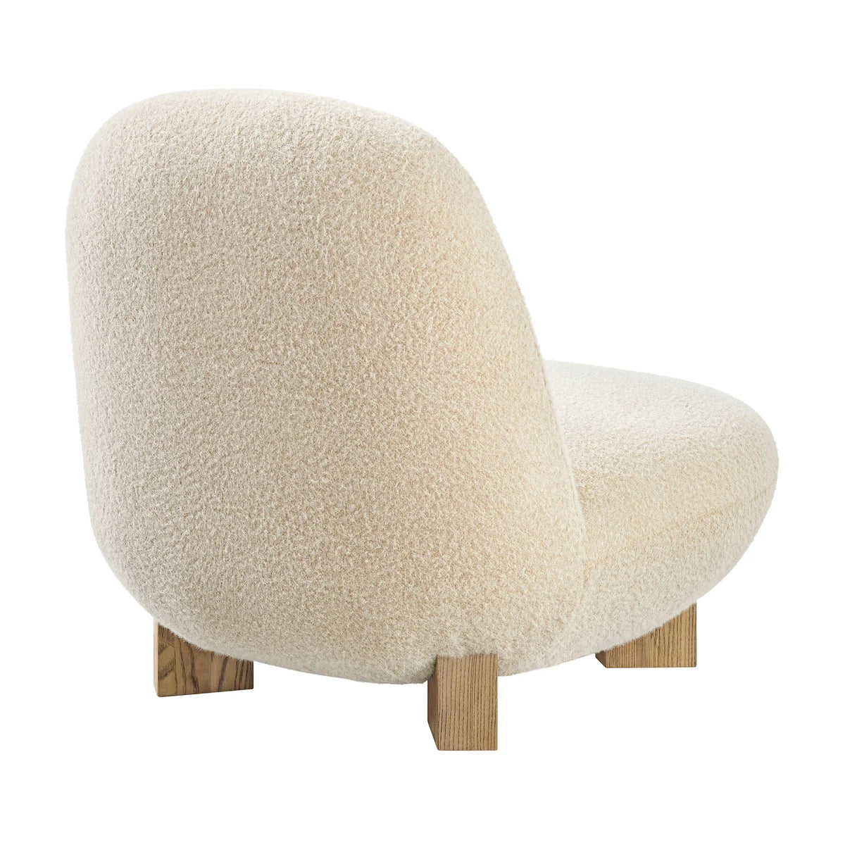 Norwood Faux Mohair Bean Shaped Accent Chair