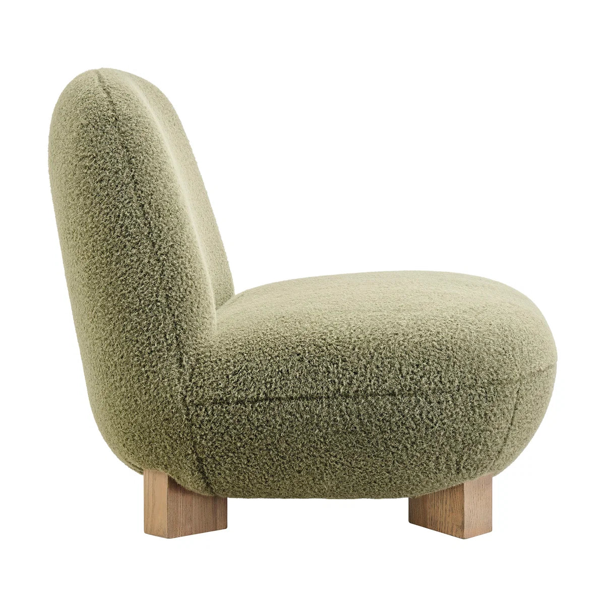 Norwood Faux Mohair Bean Shaped Accent Chair