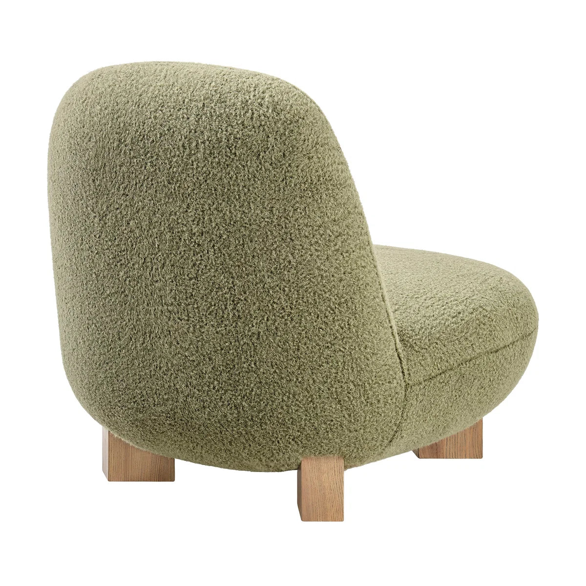 Norwood Faux Mohair Bean Shaped Accent Chair