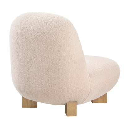 Norwood Faux Mohair Bean Shaped Accent Chair