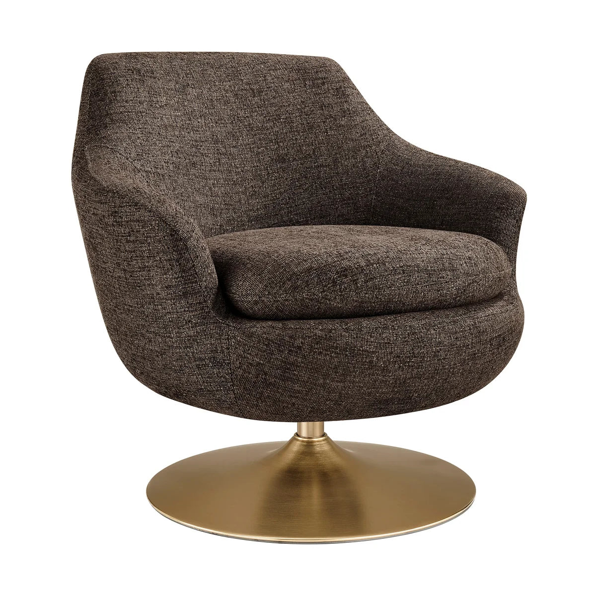 Quimby Melange Chenille Swivel Accent Chair