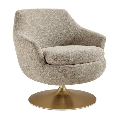 Quimby Melange Chenille Swivel Accent Chair