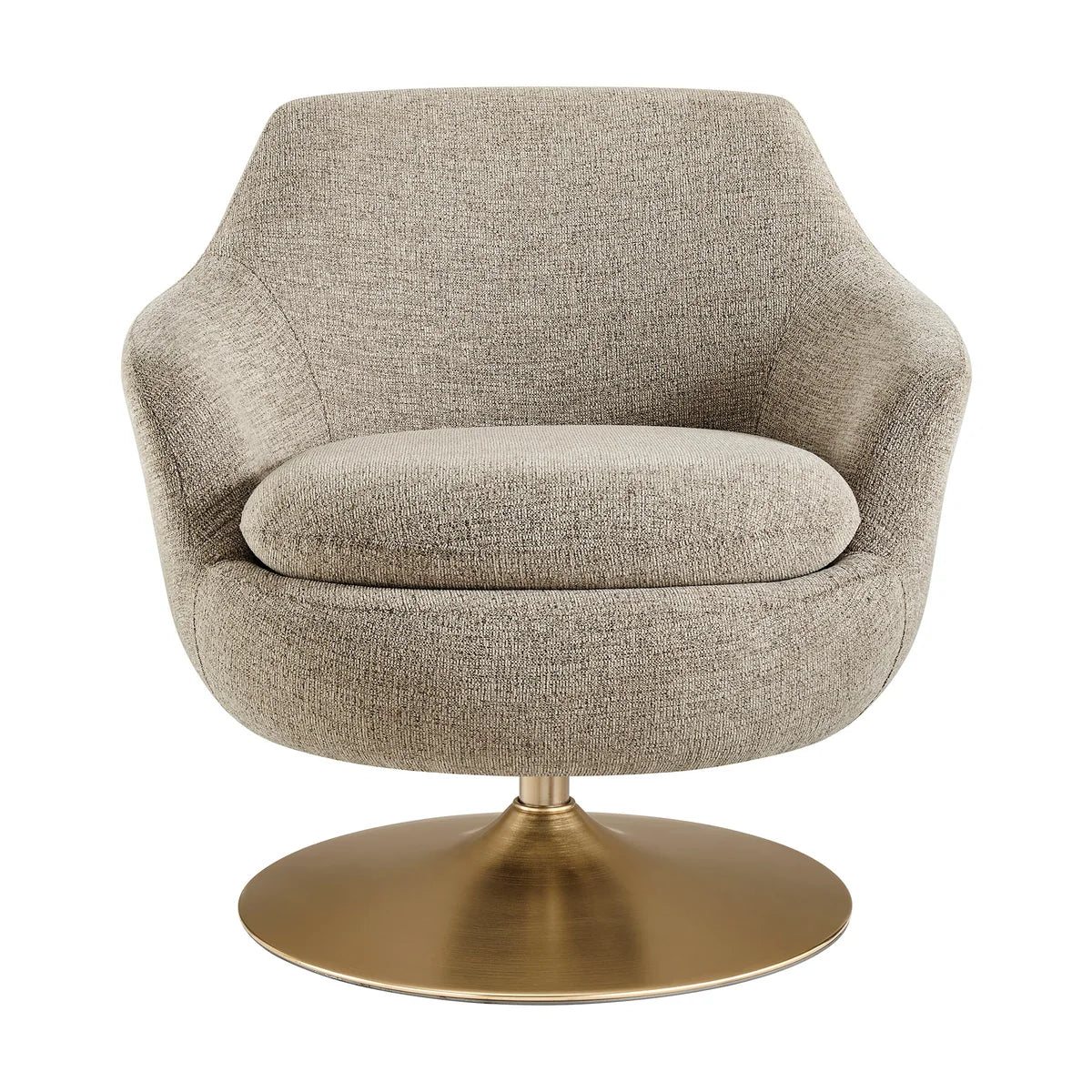 Quimby Melange Chenille Swivel Accent Chair