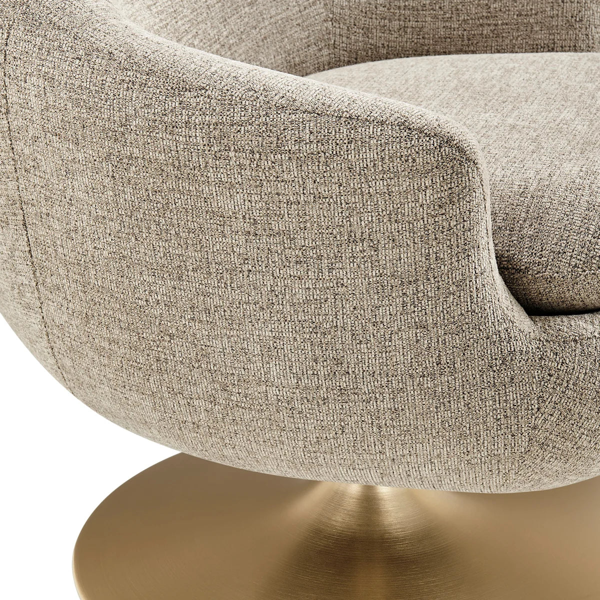 Quimby Melange Chenille Swivel Accent Chair