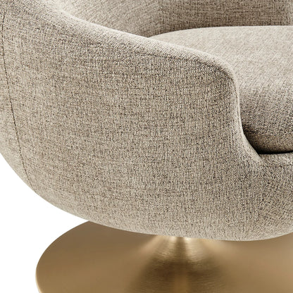 Quimby Melange Chenille Swivel Accent Chair