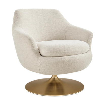 Quimby Melange Chenille Swivel Accent Chair