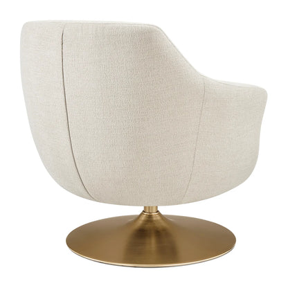 Quimby Melange Chenille Swivel Accent Chair