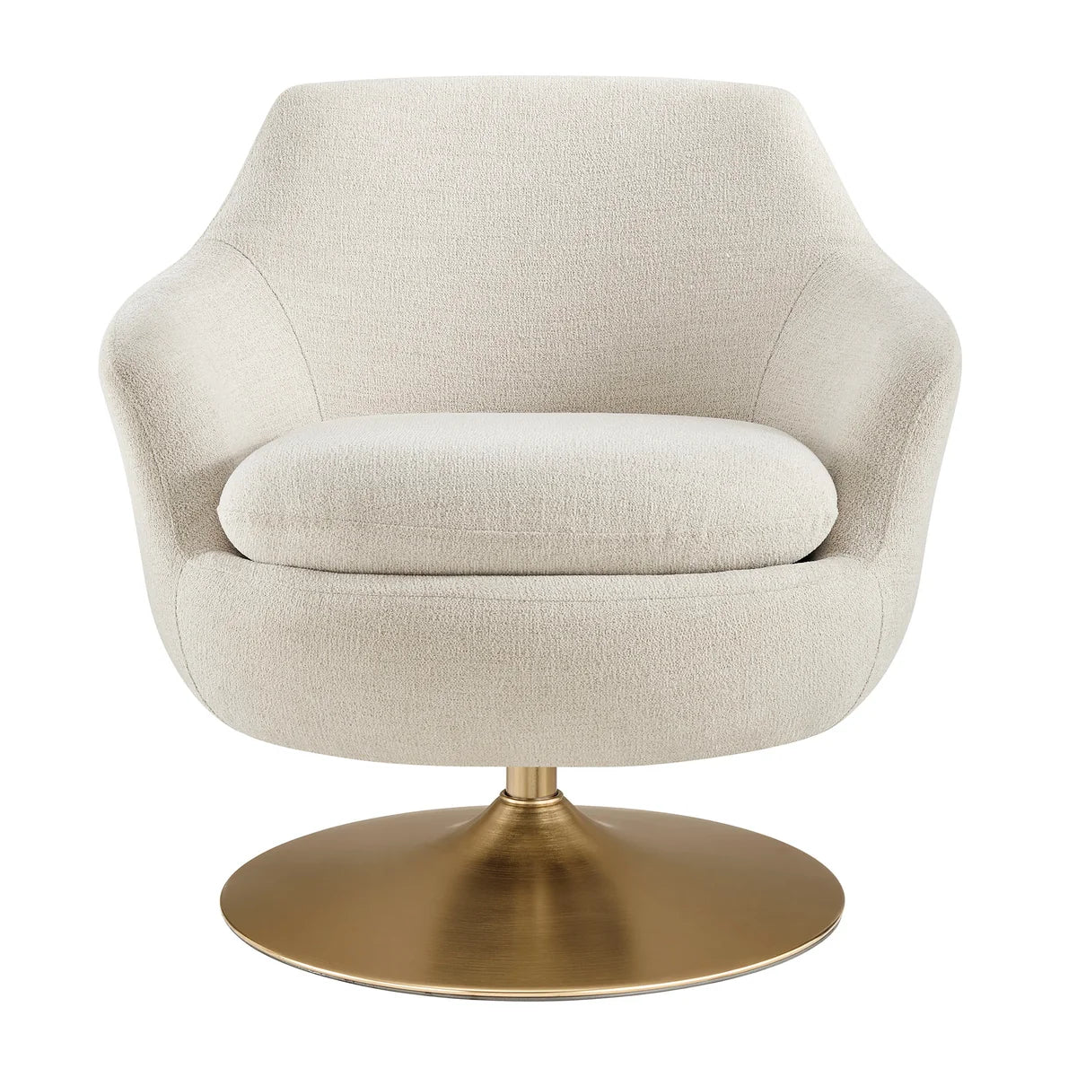 Quimby Melange Chenille Swivel Accent Chair