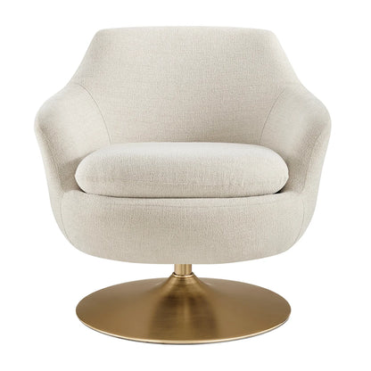 Quimby Melange Chenille Swivel Accent Chair