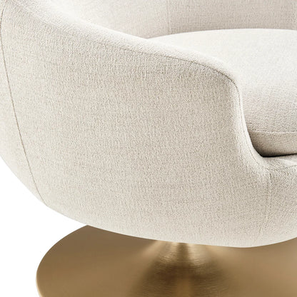 Quimby Melange Chenille Swivel Accent Chair