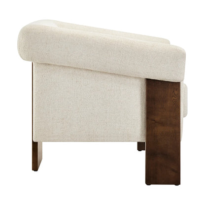 Halbrook Linen Blend Tripod Accent Chair