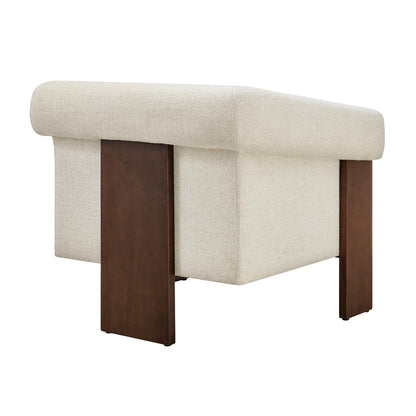 Halbrook Linen Blend Tripod Accent Chair