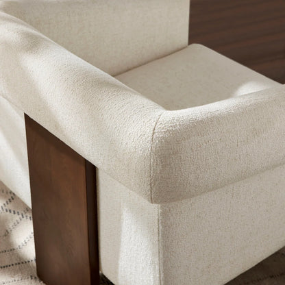 Halbrook Linen Blend Tripod Accent Chair