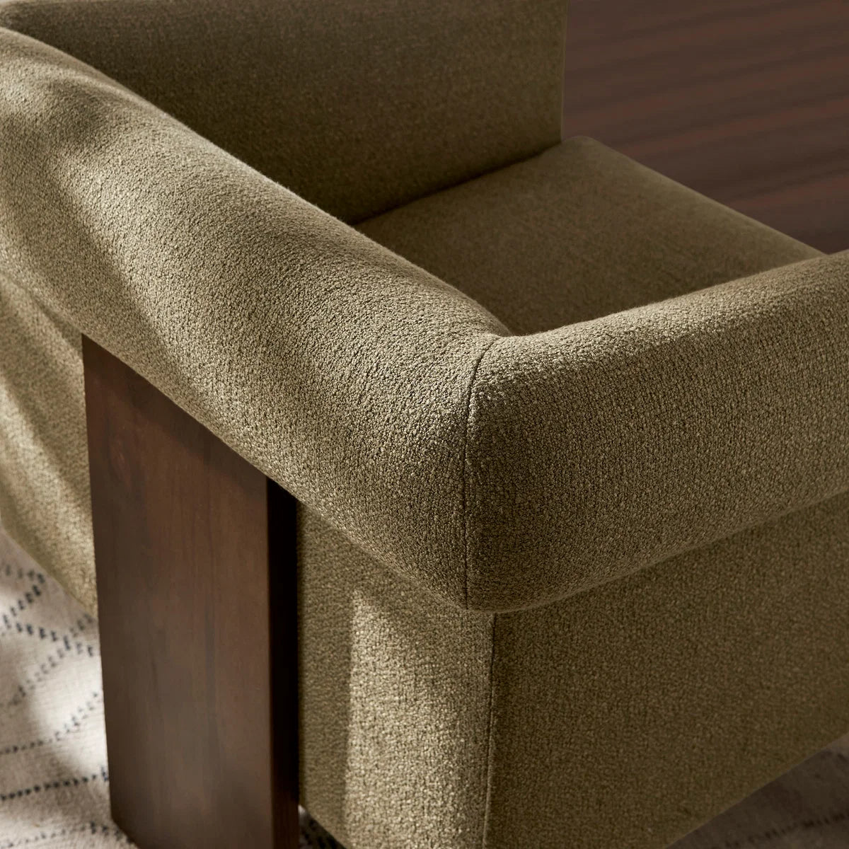 Halbrook Linen Blend Tripod Accent Chair