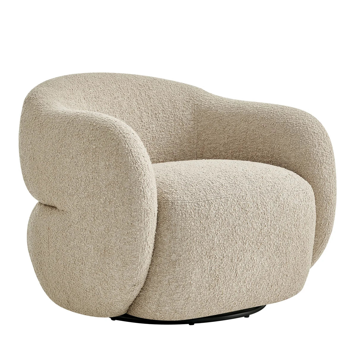 Selby Textured Woven Fabric Swivel Accent Chair
