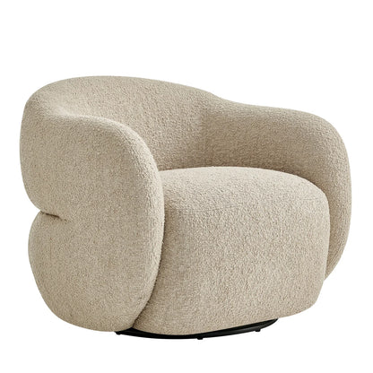 Selby Textured Woven Fabric Swivel Accent Chair
