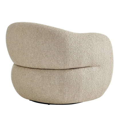 Selby Textured Woven Fabric Swivel Accent Chair