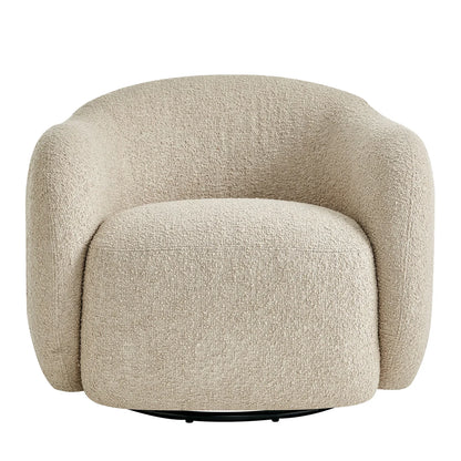 Selby Textured Woven Fabric Swivel Accent Chair