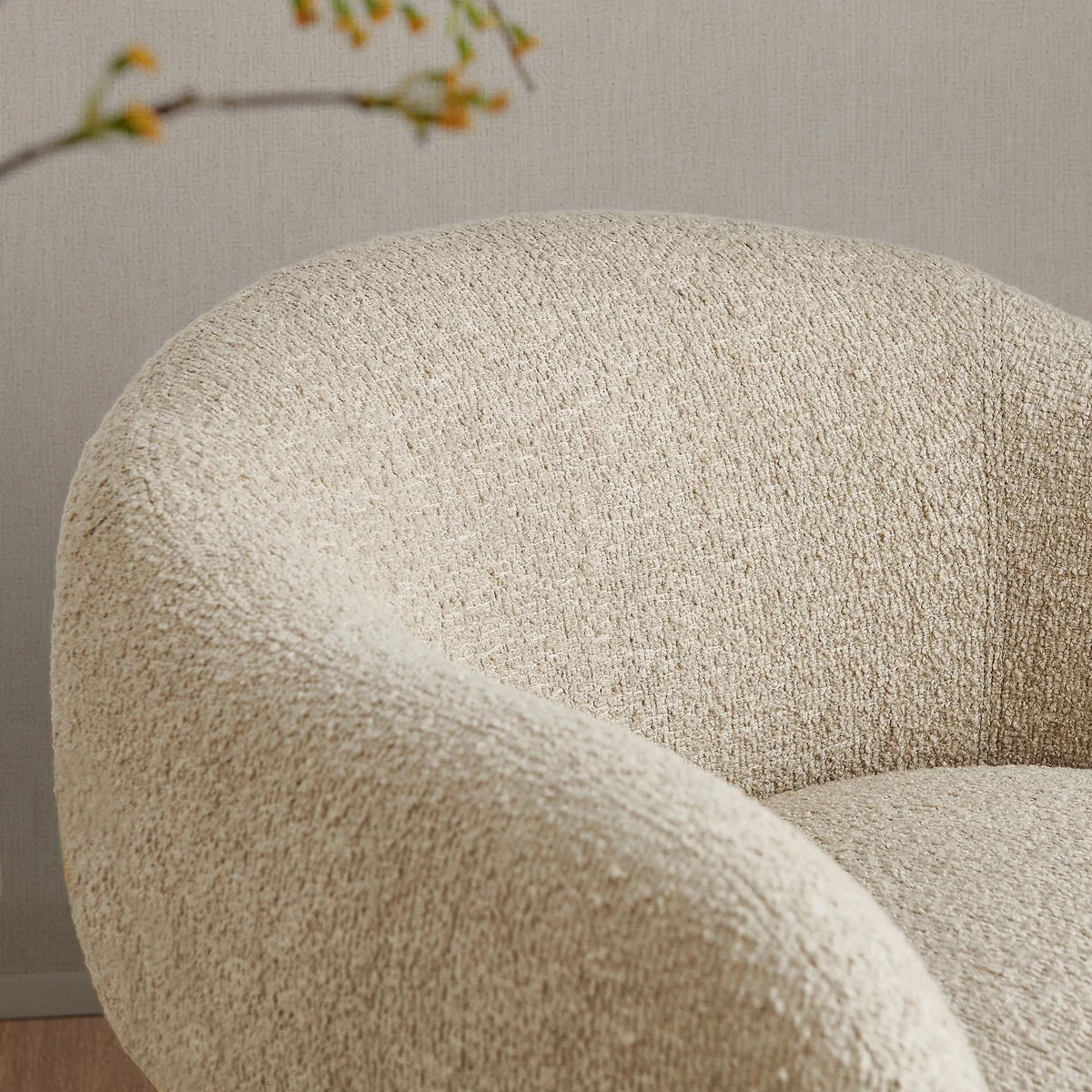 Selby Textured Woven Fabric Swivel Accent Chair