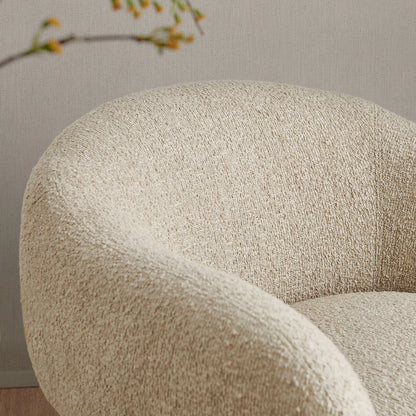 Selby Textured Woven Fabric Swivel Accent Chair
