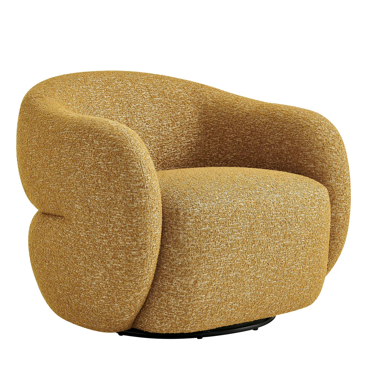Selby Textured Woven Fabric Swivel Accent Chair