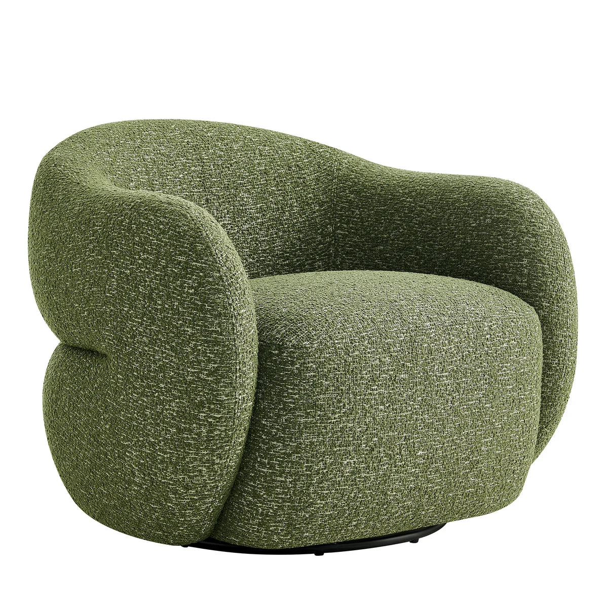 Selby Textured Woven Fabric Swivel Accent Chair