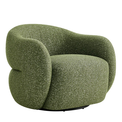 Selby Textured Woven Fabric Swivel Accent Chair