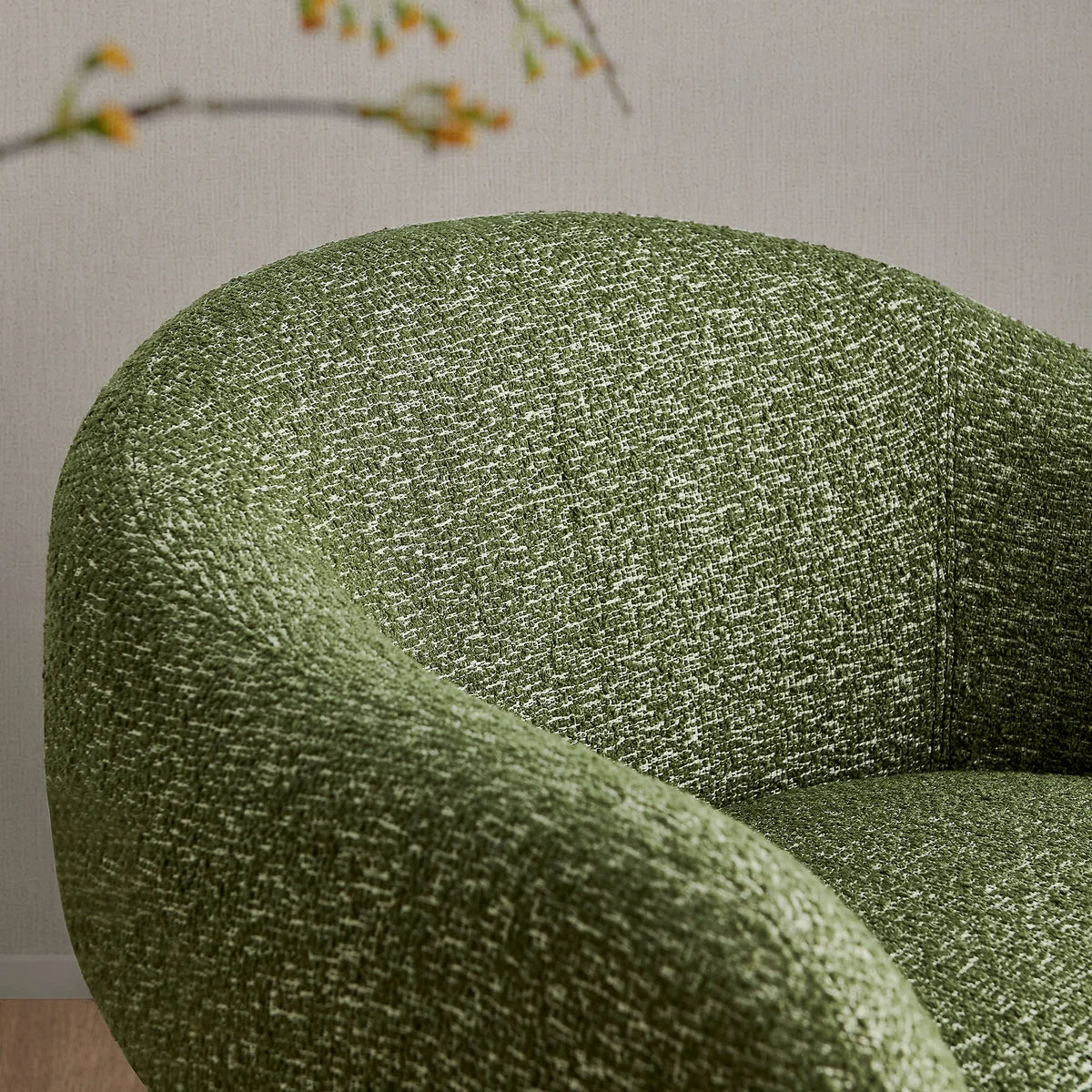 Selby Textured Woven Fabric Swivel Accent Chair