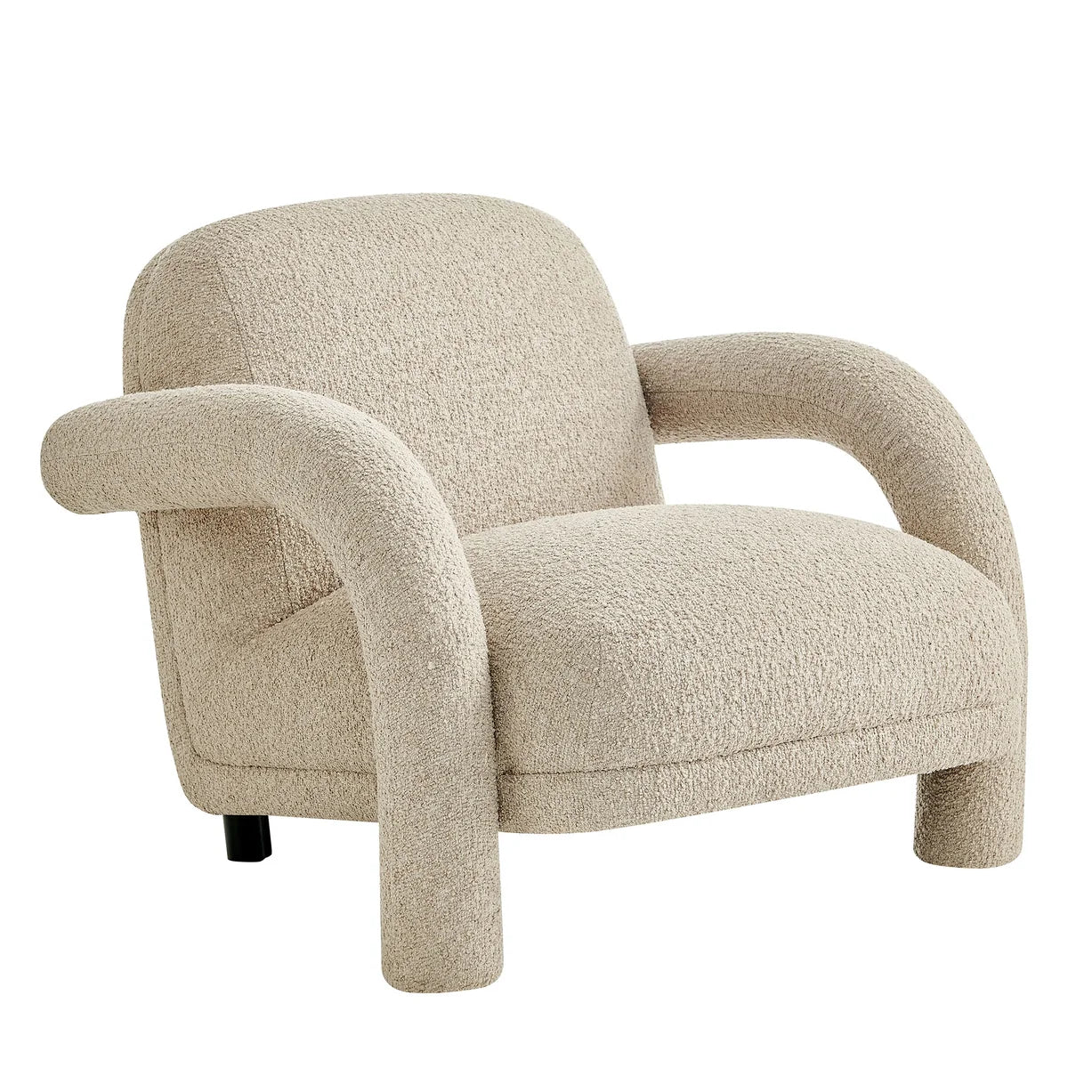 Ferris Textured Woven Fabric Lounge Chair