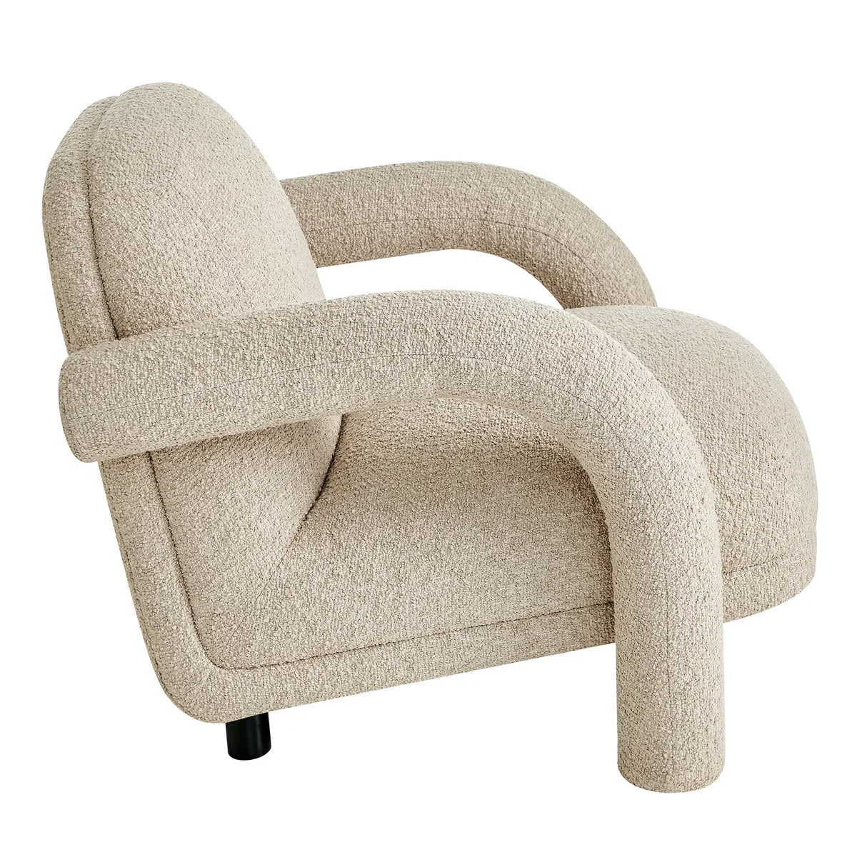 Ferris Textured Woven Fabric Lounge Chair