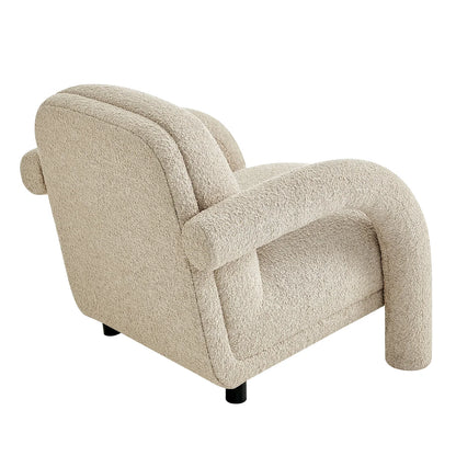Ferris Textured Woven Fabric Lounge Chair