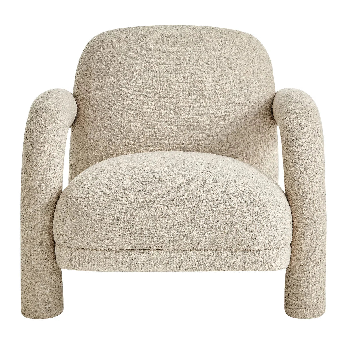 Ferris Textured Woven Fabric Lounge Chair