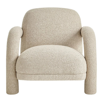 Ferris Textured Woven Fabric Lounge Chair