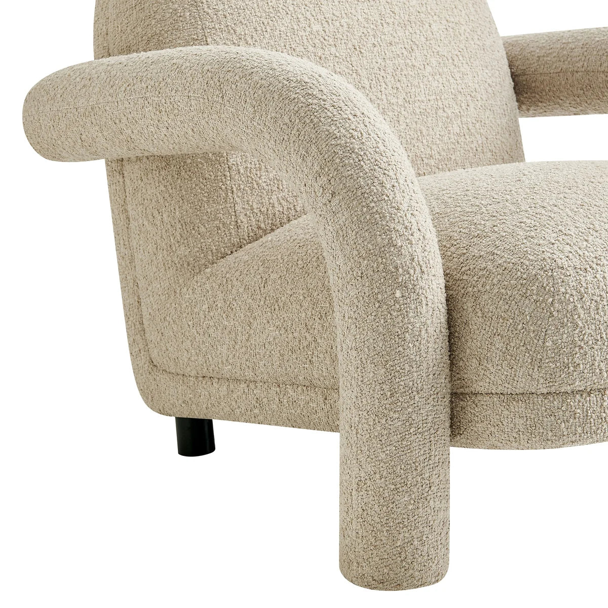 Ferris Textured Woven Fabric Lounge Chair