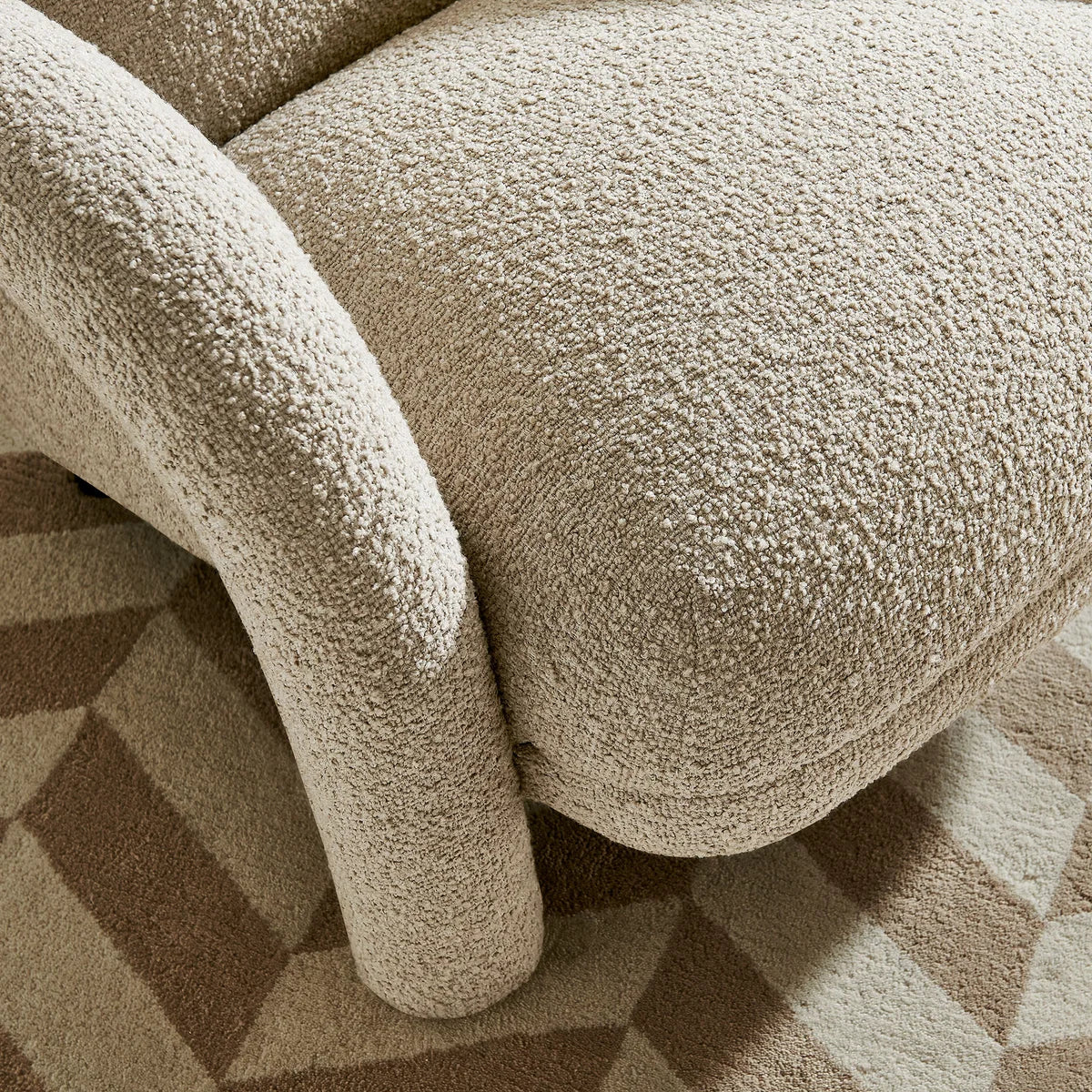 Ferris Textured Woven Fabric Lounge Chair