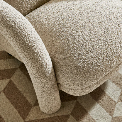 Ferris Textured Woven Fabric Lounge Chair