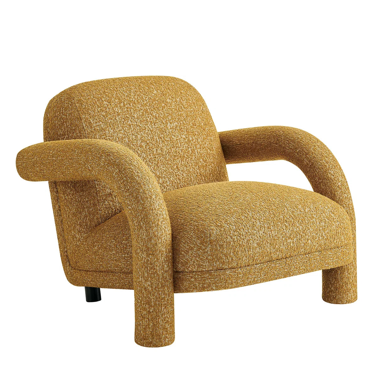 Ferris Textured Woven Fabric Lounge Chair
