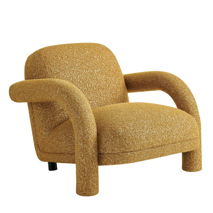 Ferris Textured Woven Fabric Lounge Chair