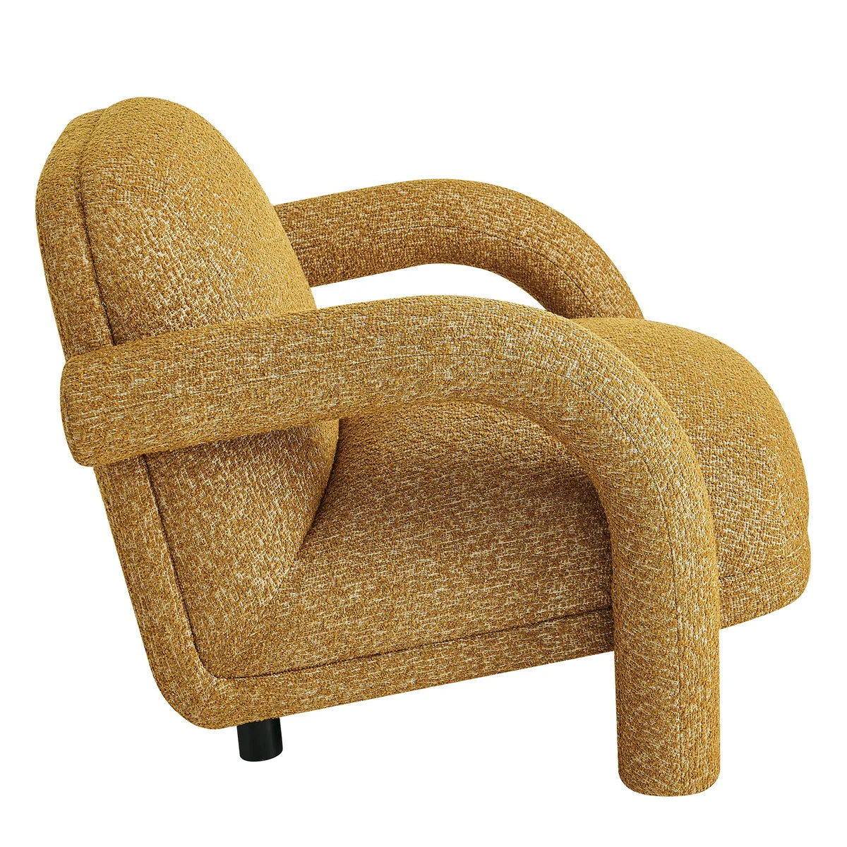 Ferris Textured Woven Fabric Lounge Chair