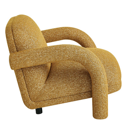 Ferris Textured Woven Fabric Lounge Chair
