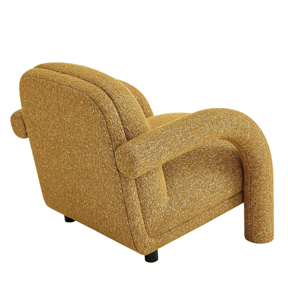 Ferris Textured Woven Fabric Lounge Chair