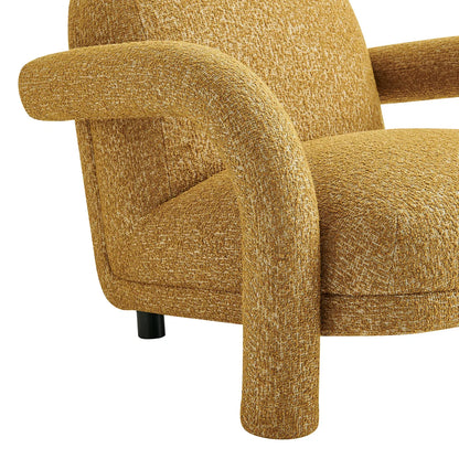 Ferris Textured Woven Fabric Lounge Chair